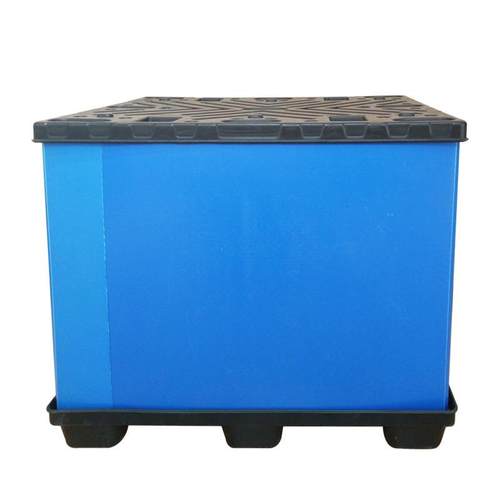 大型塑料车周转箱仓储流中心折可叠塑料物围板箱汽零ABJ部件周转