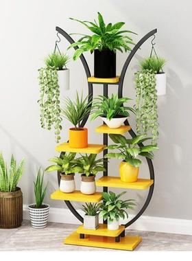 阳台置物架花架架花盆架客厅简54355约装饰花瓶花子室子内铁艺阳