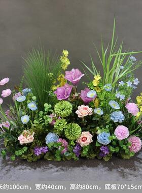 花森系婚UKN庆婚盆礼装饰地排花艺角花挂花绢花引花球交车仪路式