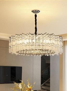 轻水晶吊灯客厅卧室餐厅大气现代简约圆别墅术艺TWV奢高档形豪华