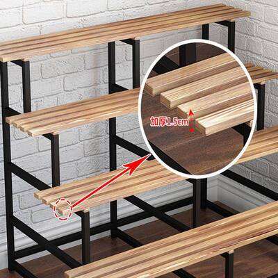 台多肉花架阳室外木铁艺阶梯CBO花盆院架庭防腐多层花架子盆景置