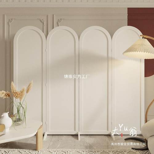 式奶油风屏风隔断客厅玄NGJ折关装饰可叠移动遮挡法简约折美式屏