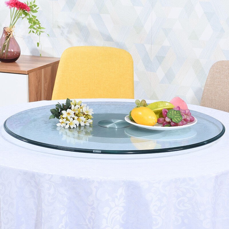 华恺之星圆桌转盘餐桌转盘家用钢化玻璃转盘饭桌圆台面转盘大圆桌