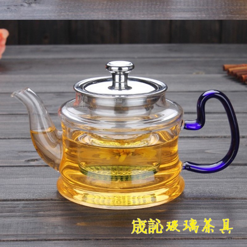 耐热玻璃壶家用小号功夫透明不锈钢过滤花茶壶耐高温茶壶