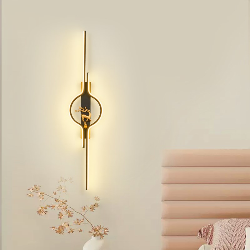 极简现代免布线壁灯创意长条客厅背景壁灯卧室走廊床头充电款壁灯