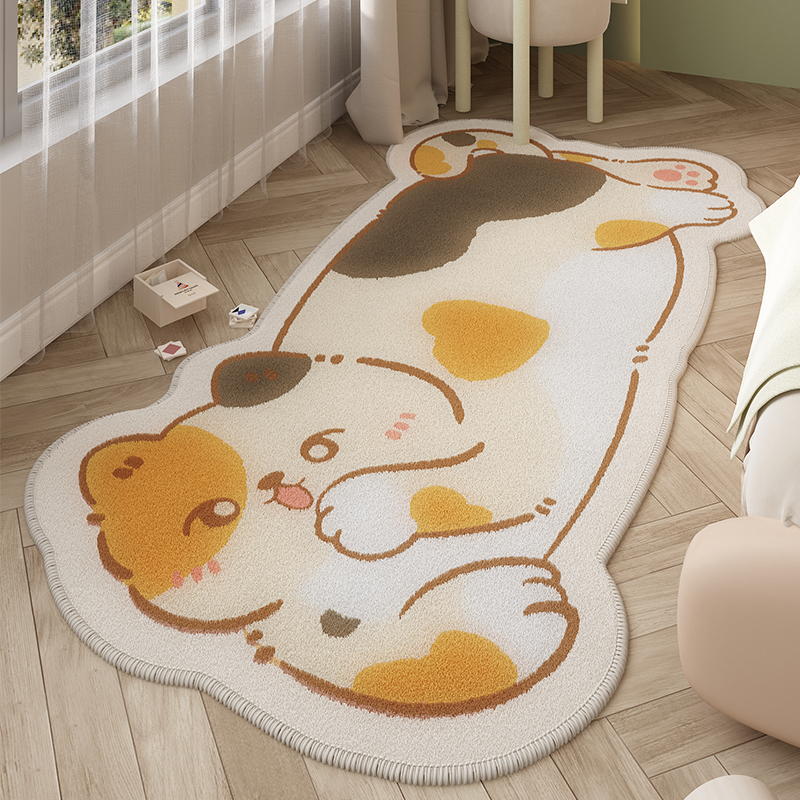 儿童房地毯卧室床边毯长条卡通客厅玩耍地垫男孩女孩房间布置防滑