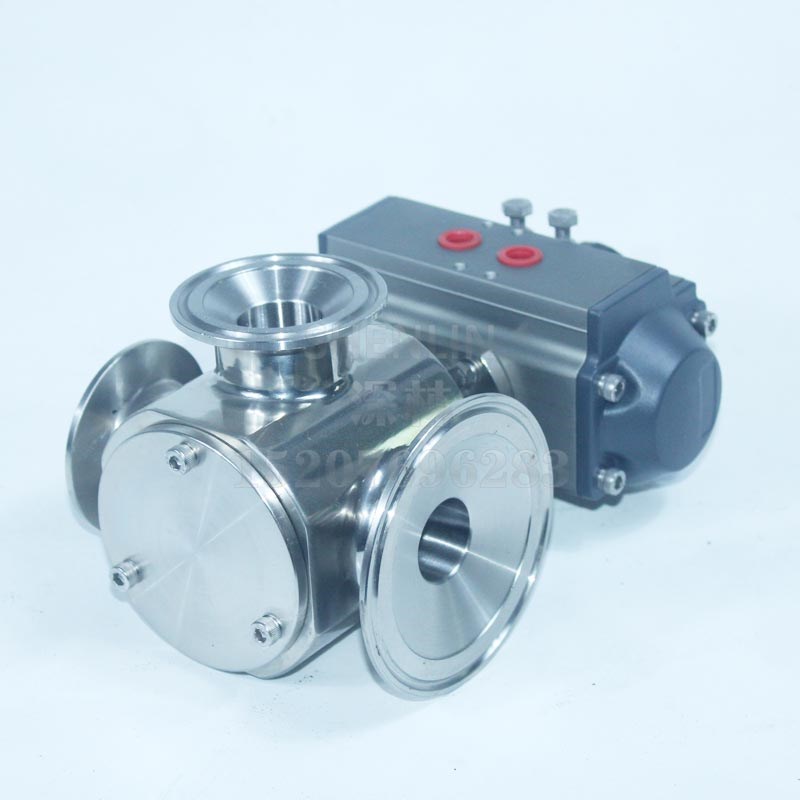 灌装机三通转膏体灌装机切换门SUS30不锈钢球轴