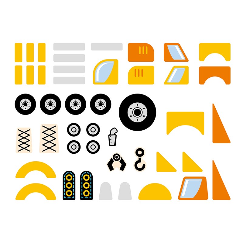 VIG唯嘉锤子画匠机器人儿童益智手工创意木质软木钉工程车游戏