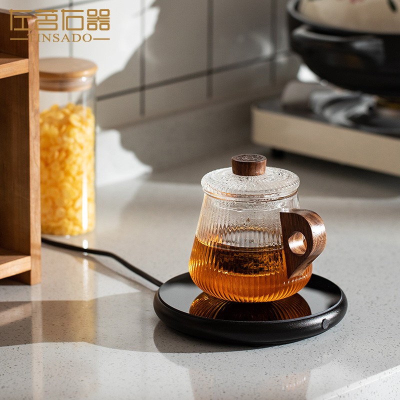 左茗右器99度保温加热底座煮茶器办公室杯垫大号茶壶恒温垫可调温