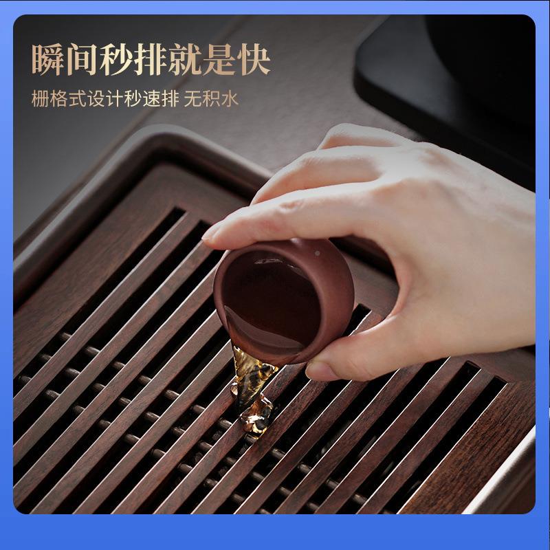 DX7L茶长盘家用2023新款小型檀黑实木方形无品牌/泡茶台一人干用