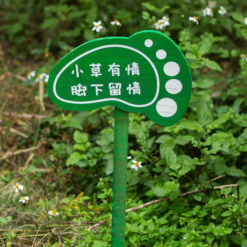 菜花F869H658草植地物地外警示插标识户幼儿园菜园花园种植提示牌