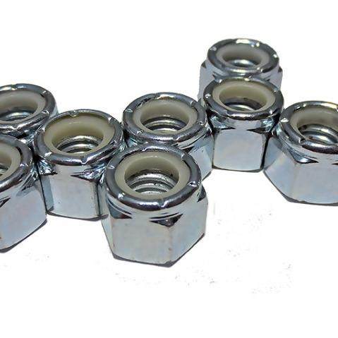 2级NSI镀ZMH锌英制美制尼A龙防松螺帽ASEM细牙锁紧螺母-1/45/16~3