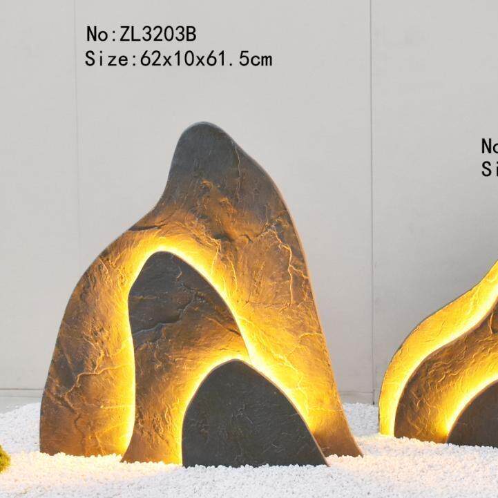 带石头仿真雪浪石造景日园式仿真假石切灯片林景AL-61572观石仿山