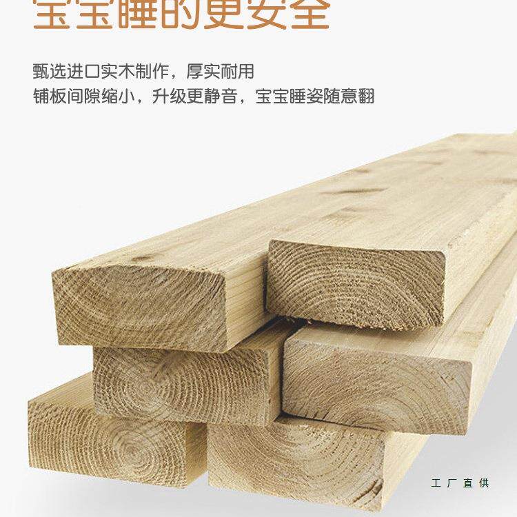 实儿童床高护栏婴VMS儿宝宝公主床木边床加小侧宽边床拼接大床可