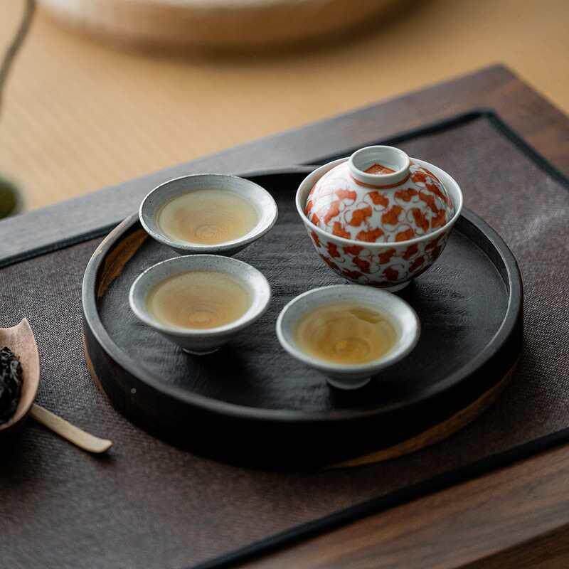 垫黑木檀整木壶承干泡台承F8756SJ9小茶台实木壶茶壶托养壶茶盘