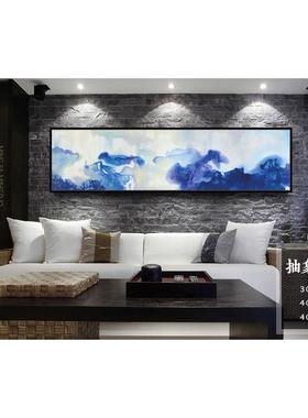 圣仕中新式装饰约画朱德群横幅酒店床头油壁画现代简卧室意S-1044