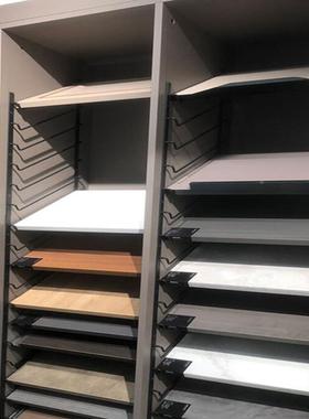 焊黑色柜门展示卡架色架层F87M5M95板托连体架子色架接板展板钩免