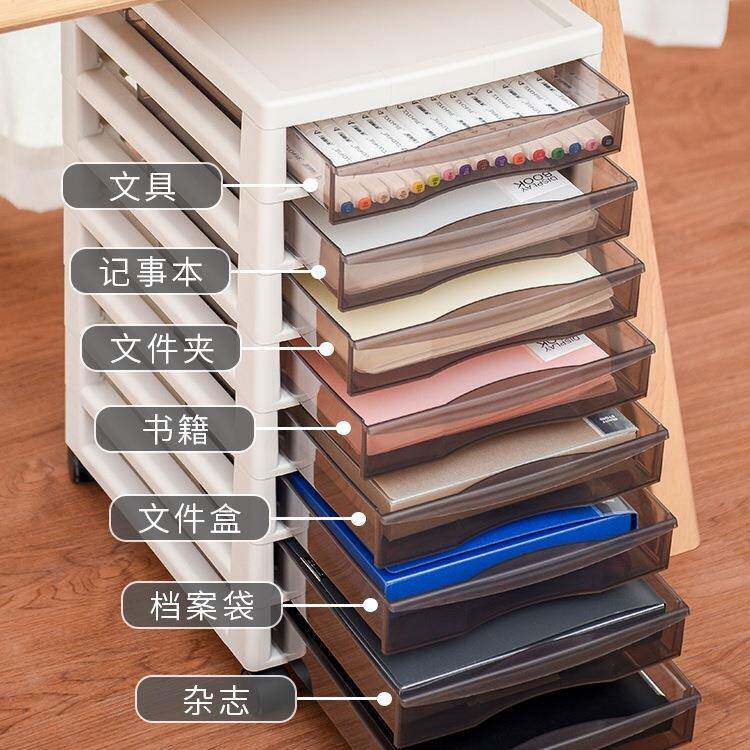 桌面B4多办层件柜资移动F96SJ86M抽屉柜公桌下文件柜料柜整