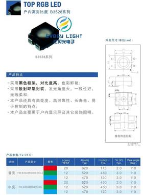 国星光电FM-Z227RGBA-7SG贴片2727六LSF脚BRG雾状亮高LED灯珠现货