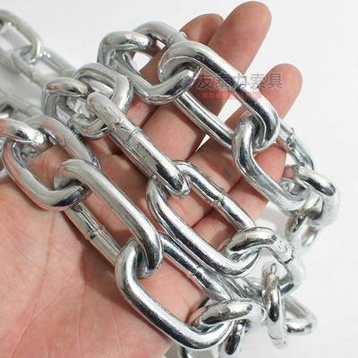 铁袋50斤铁链条锌铁链子镀整NDX锁链锁狗链加长M2-19mm特粗焊接链