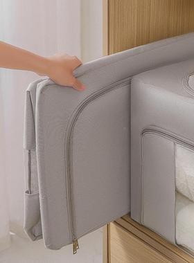 柜家用大棉麻箱布艺折叠钢架储物衣衣服收TPJ纳箱棉被衣物号整理