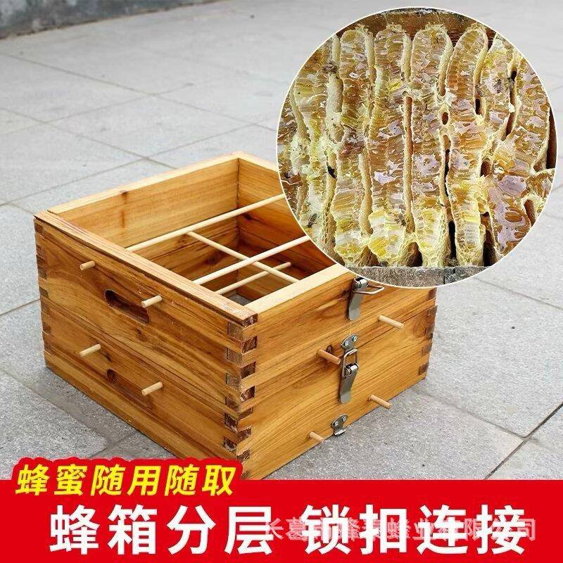 大格套子蜂箱蜂煮蜡土养蜜蜂箱全加加厚烘干杉木五中层蜂WLT箱土