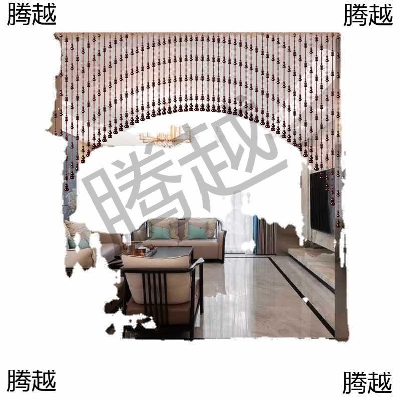 门对桃木葫水芦珠帘隔断帘家用客无品牌/门厅卧室卫生间晶帘子打