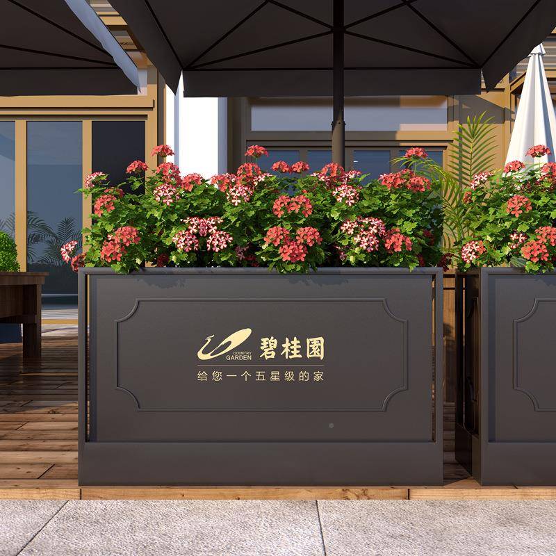 别墅花露户台园种植箱楼无品牌/梯转角鱼池边花盆入门花坛栅栏花