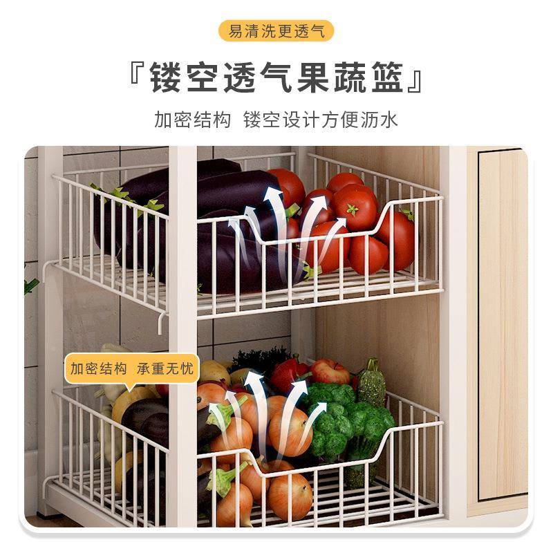 厨架房置物架落地蔬多层收纳多功能切菜储柜带门微NWB波炉物烤箱