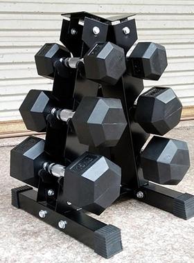 厂家哑直供三角哑铃架3对哑铃架家置用健身70210器材固定铃存装放