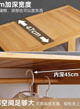 QNE家用简易衣柜经性衣出房济用挂区组装防尘货架式卧室衣橱结租