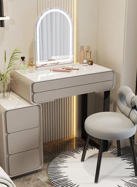 奶油FHU风约实木代主卧妆台卧室现简化妆台斗柜伸缩一体化妆桌2梳
