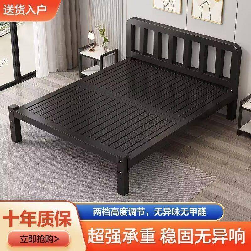 铁艺床固双人.床家用15ALN米加厚加铁床单人不钢床1.8锈出租房铁