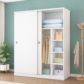 小户型1.2一米二矮衣柜1米2高120cm宽80公分1.4长1.6m推拉门1.8米