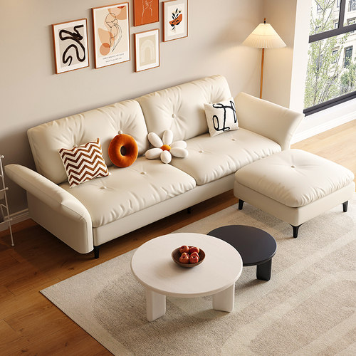 云朵沙发客厅2024新款小户型公寓出租房双人可折叠两用布艺沙发床