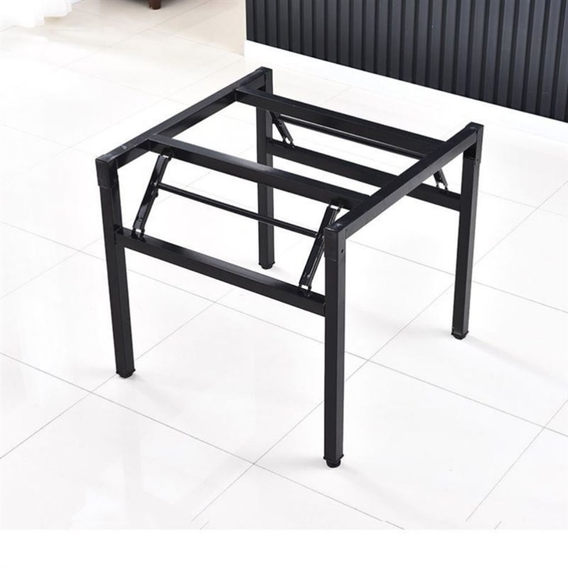 简易折叠桌腿支架铁艺方桌折叠桌架圆桌架家用桌腿