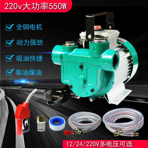 新品大功率电动加油机12v车载柴油泵机油泵油抽自吸泵220v抽油泵