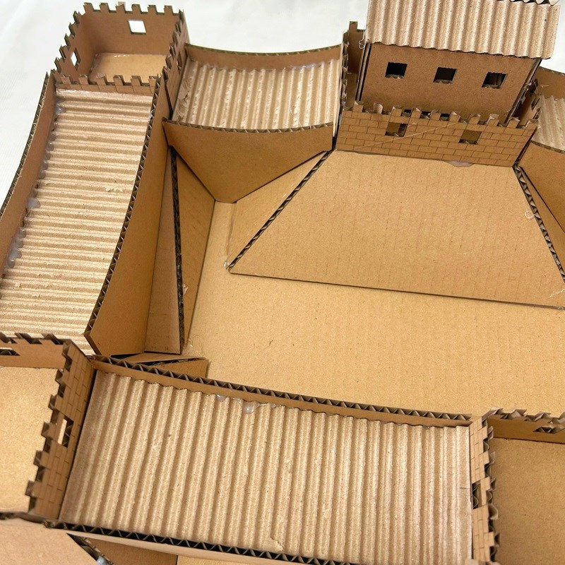 变废为宝环保瓦楞纸板长城国庆手工小学生发明废物利用diy材料包