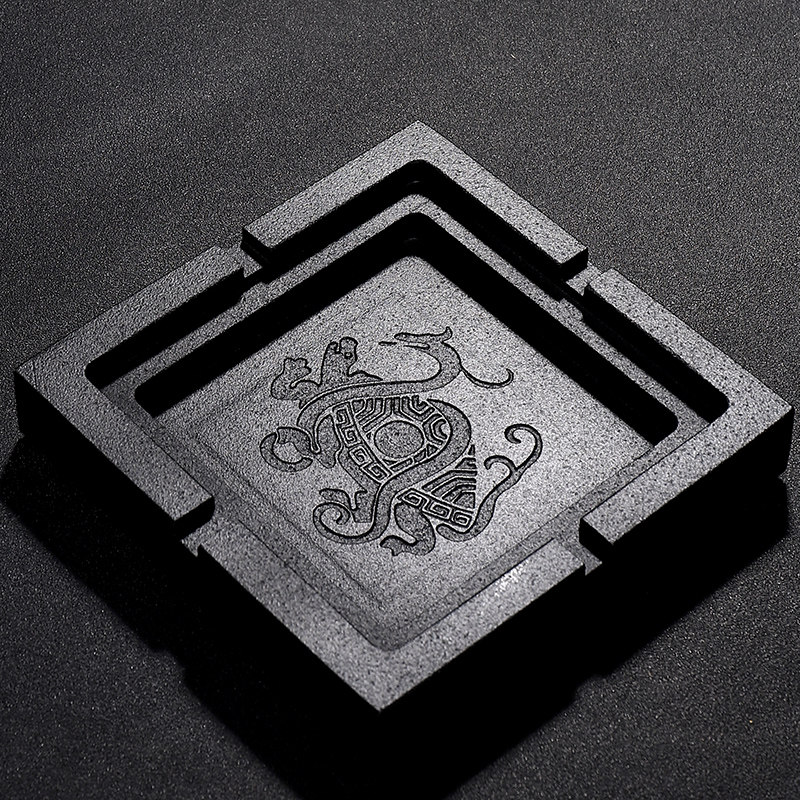 创意烟灰缸石制烟灰缸家用客厅办公室茶几中式大号个性烟灰缸定制