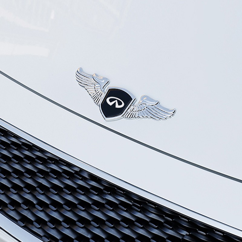 英菲尼迪QL Q70L QX QX0 QX70改装专用机盖标金属车标装饰
