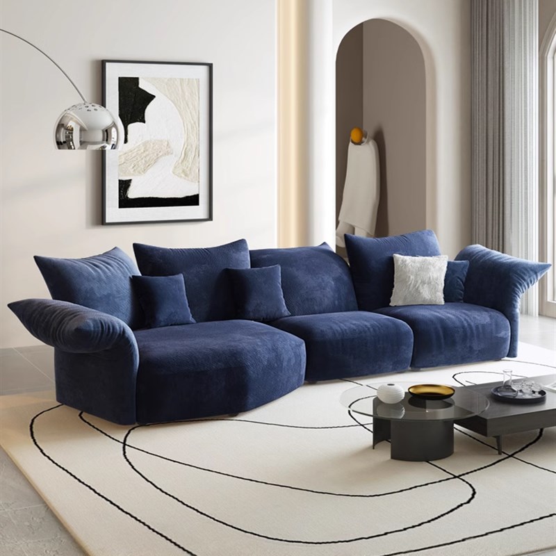花瓣沙发意式极简布艺弧形沙发大小户型新款异形edra沙发baxter