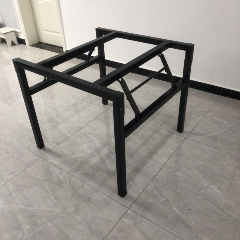简易金属折叠桌架子可折叠桌腿支架圆桌加厚家用台脚餐桌铁艺桌脚
