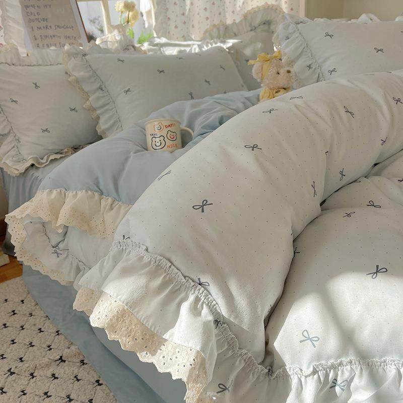 A类双层纱韩版少女心床上四件套公主风蕾丝花边被套床单床裙床品4,鲜花速递/花卉仿真/绿植园艺,割草机/草坪机,淘宝优惠券,粉丝福利购,淘宝优惠卷