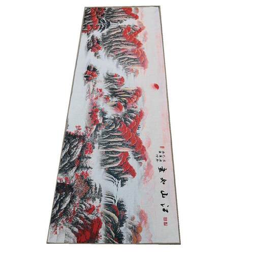古玩织锦画挂画苏绣刺绣画画心唐卡画像江山如画唐卡