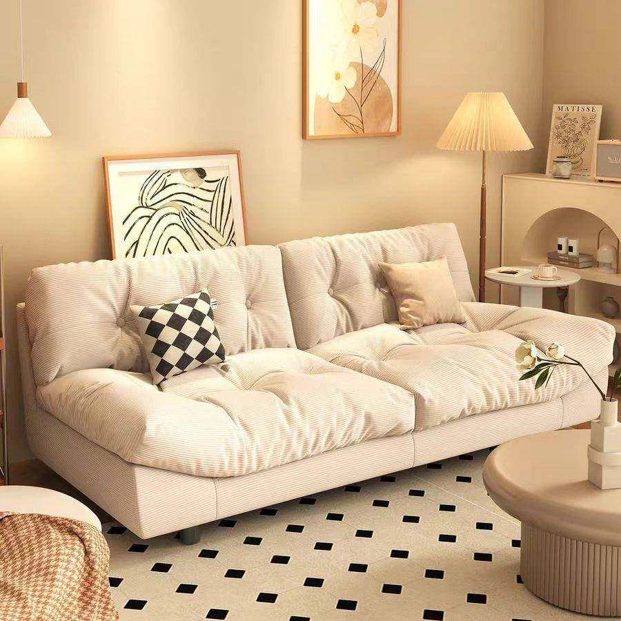 奶油风云朵沙发客厅小户型布艺直排懒人双三人位出租房卧室小沙发,鲜花速递/花卉仿真/绿植园艺,割草机/草坪机,淘宝优惠券,粉丝福利购,淘宝优惠卷