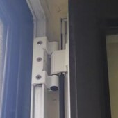 断桥窗外开窗内开50型内折叠重型铰链隔热断桥免打孔门窗黑色配件