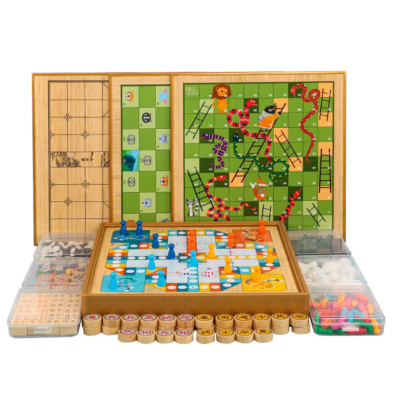 飞行棋五子棋跳棋儿童益智斗兽小学生棋类大全多功能游戏棋盘