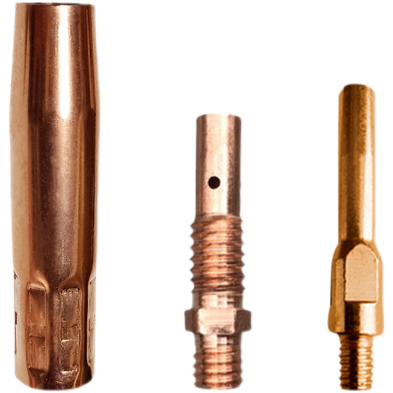 3件装200外牙枪嘴二氧化碳气保焊机枪头配件保护咀导电嘴连接杆