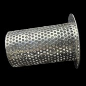 法兰翻边不锈钢孔板网筒滤芯 管道液体圆柱形滤筒 60目浆液过滤网