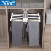 抽挂衣柜配件 架滑轨裤 裤 架伸缩衣柜家用内置多功能伸缩抽拉顶装